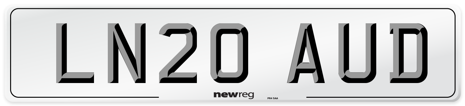 LN20 AUD Number Plate from New Reg